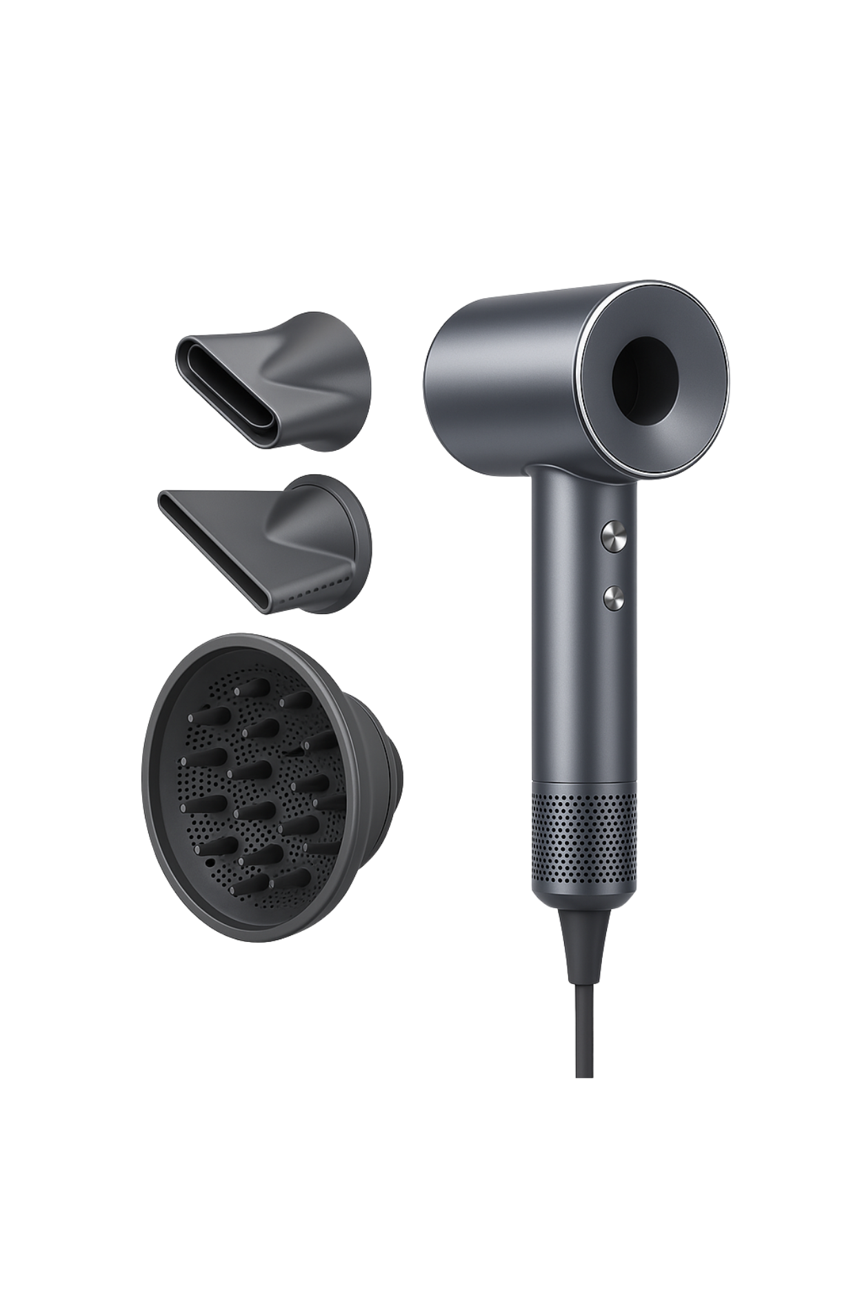 Lourdes Hair Professional High-Speed Ionic Hair Dryer – Metallic Grey